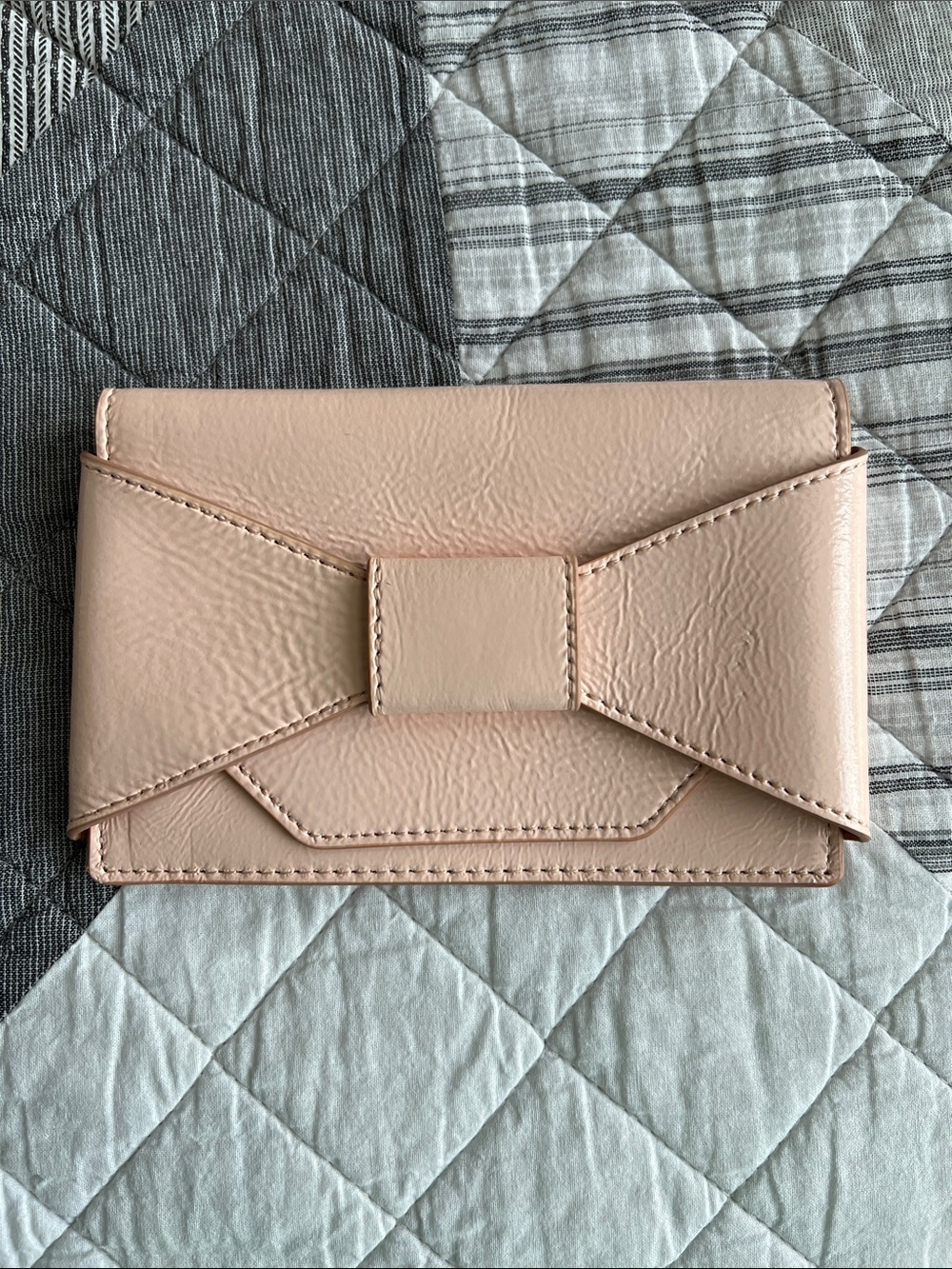 Banana Republic Blush Pink Bow Accent Wallet